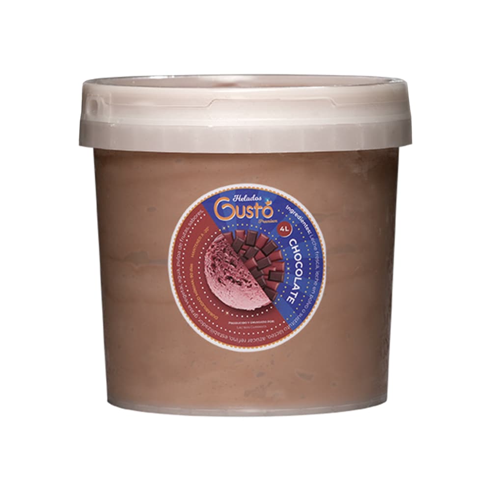 Helado Premium de chocolate Gustó (4 L) - 4