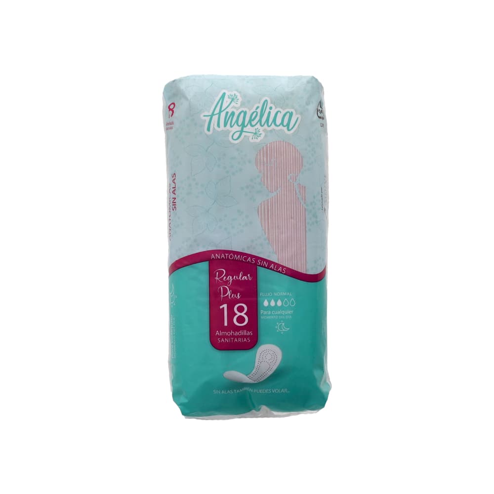 Almohadillas sanitarias anatómicas sin alas Angélica (18 U) - 2