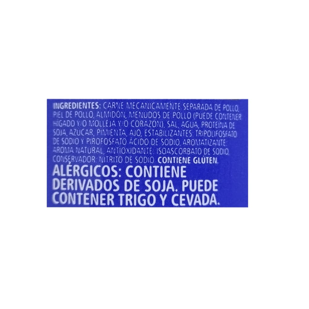 Mortadela de pollo congelada Confidence (1 kg / 2.2 lb) - 2