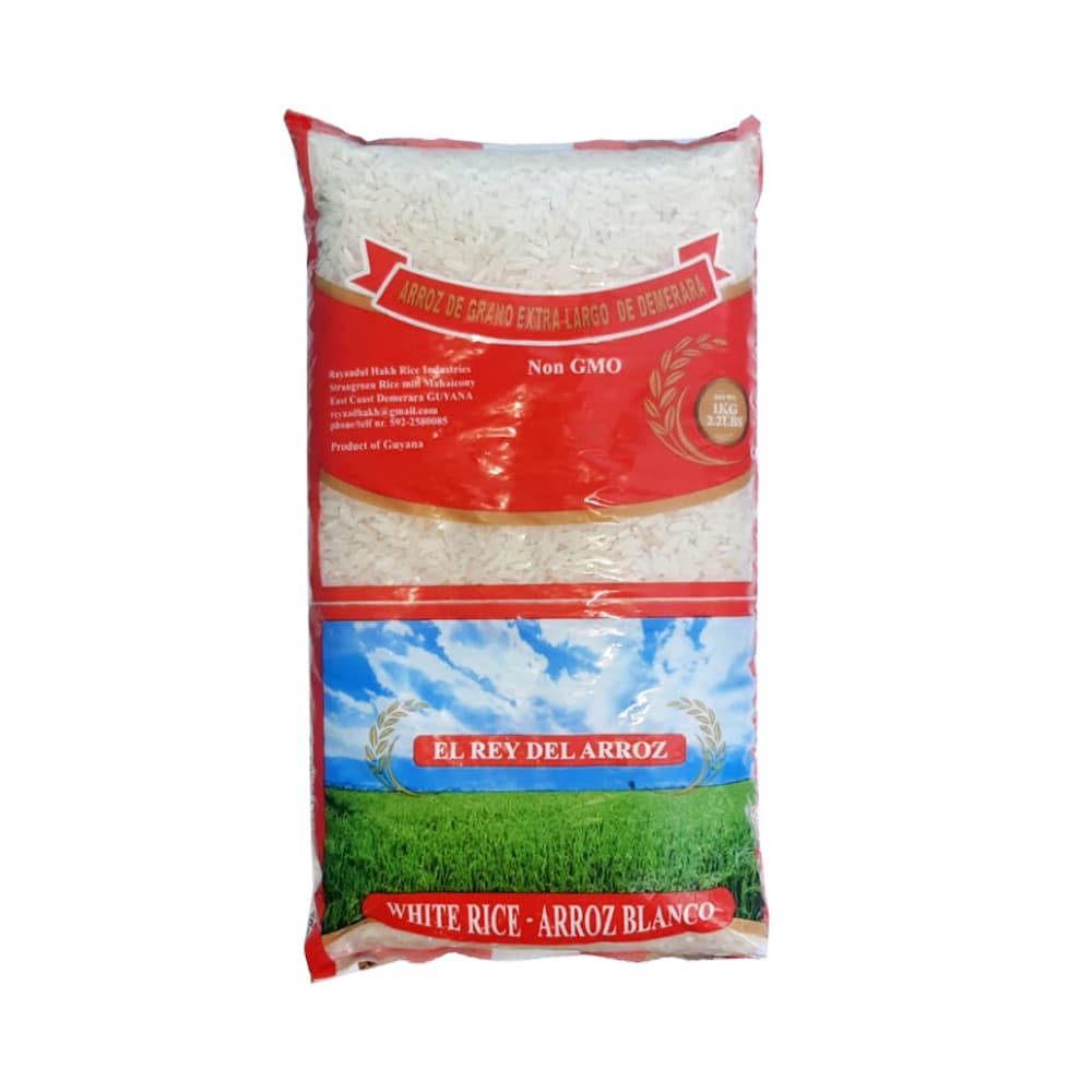 Arroz blanco de grano extra largo El rey del arroz (1 kg / 2.2 lb)