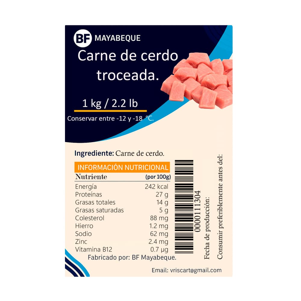 Carne de cerdo troceada BF Mayabeque (1 kg / 2.2 lb) - 7