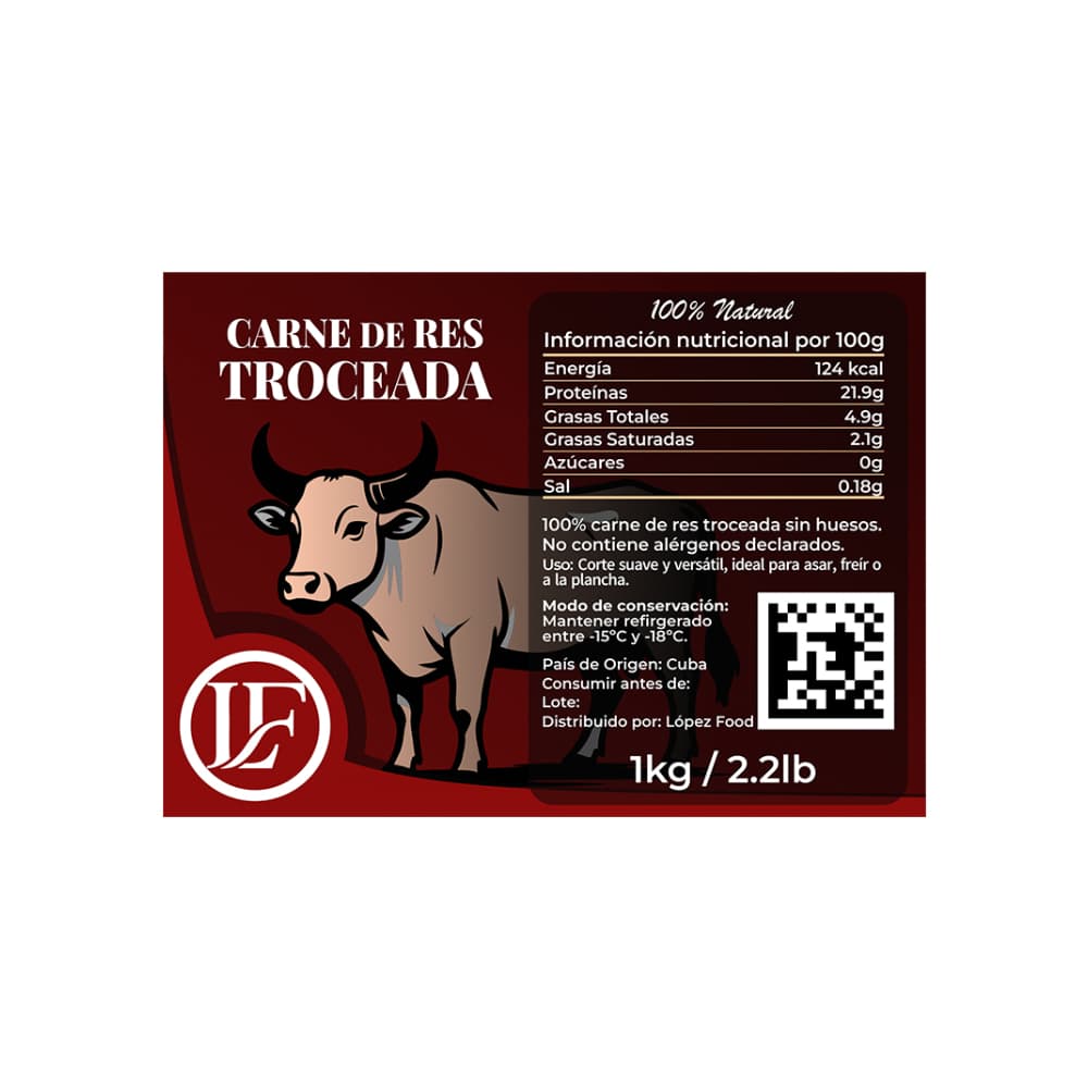 Carne de res troceada LF (1 kg / 2.2 lb) - 3