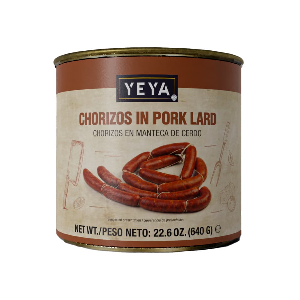 Chorizo en manteca de cerdo YEYA (640 g / 1.41 lb)