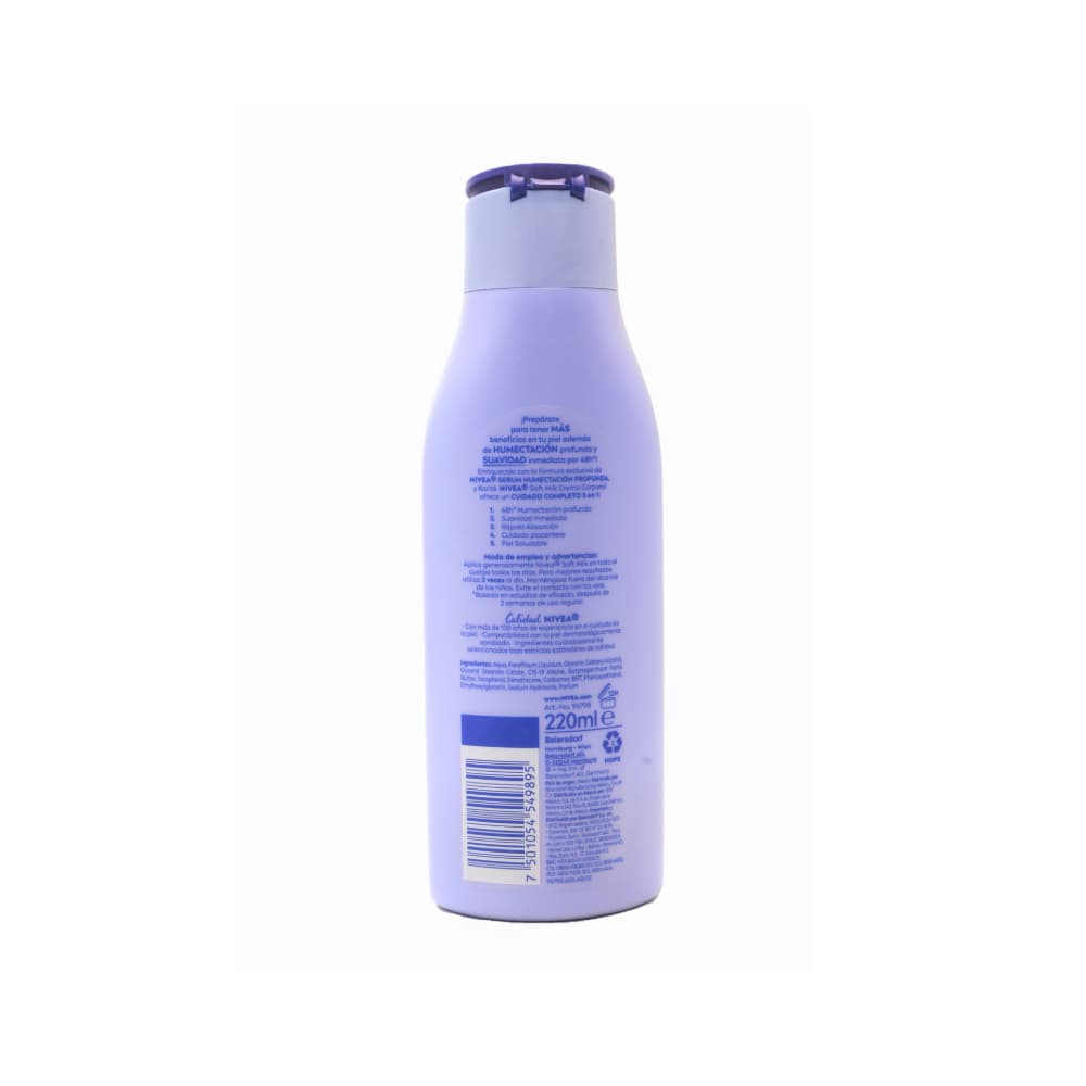 Crema corporal soft milk Nivea (220 ml) - 5