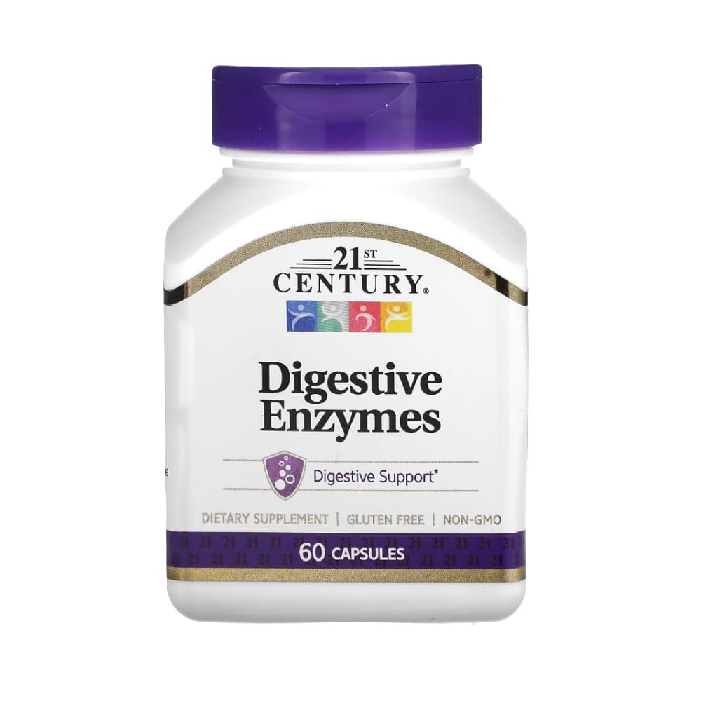 Enzimas digestivas 21st Century (60 cápsulas)