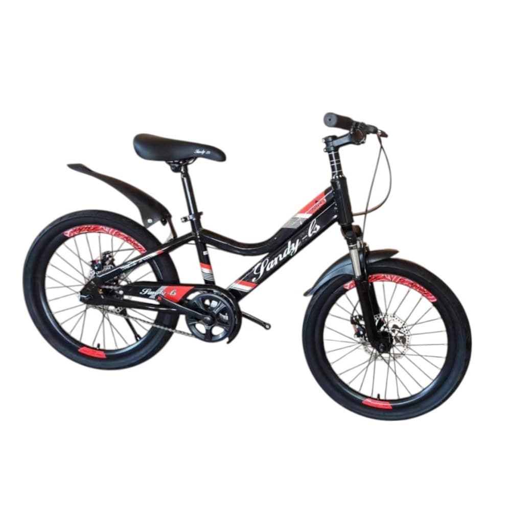 Bicicleta infantil color negra y rojo Pandy LLDSXSC - 3