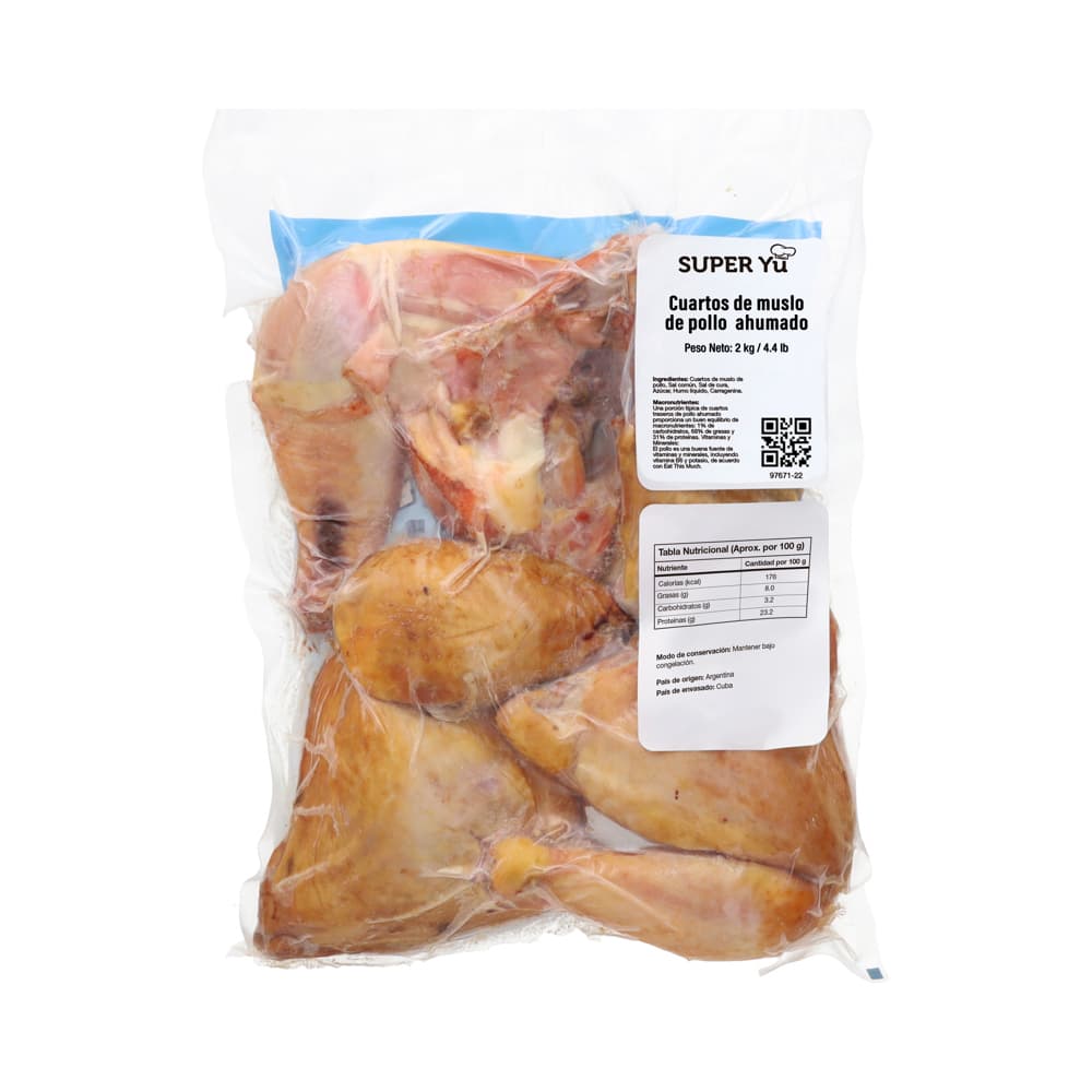 Cuartos de muslo de pollo ahumados Super Yu (2 kg / 4.4 lb) - 2