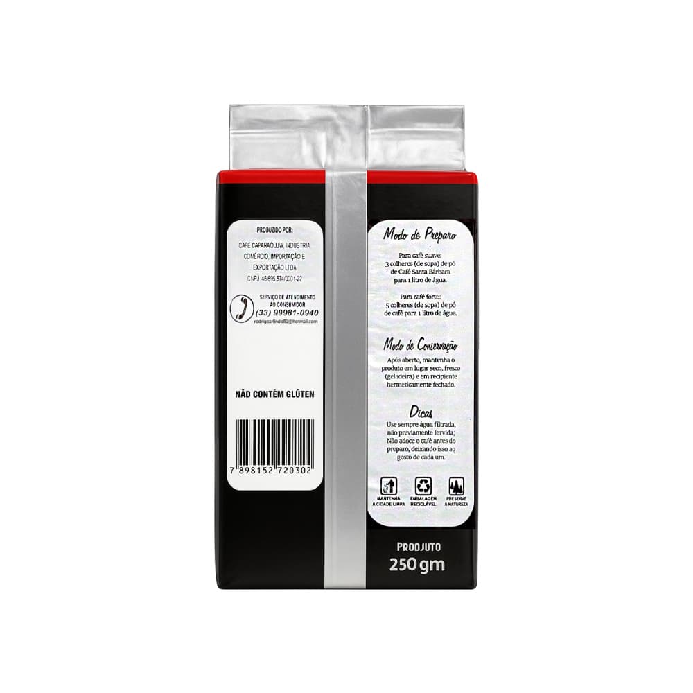 Café tostado y molido extra fuerte Santa Bárbara (250 g / 8.8 oz) - 4