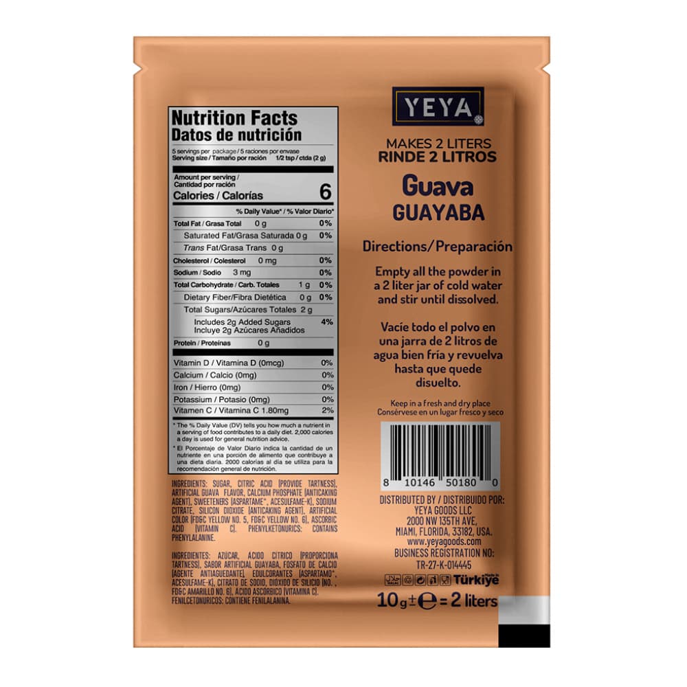Refresco instantáneo sabor guayaba YEYA (10 g) - 3