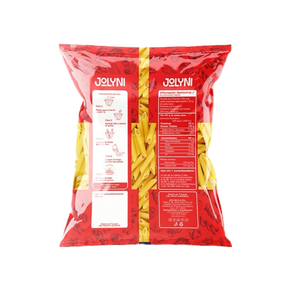 Pastas cortas - Penne Rigate Jolyni (400 g / 14.11 oz) - 2