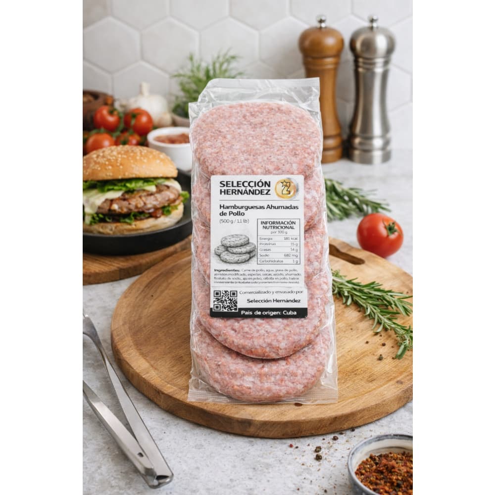 Hamburguesas ahumadas de pollo Selección Hernández (500 g / 1.1 lb) - 4