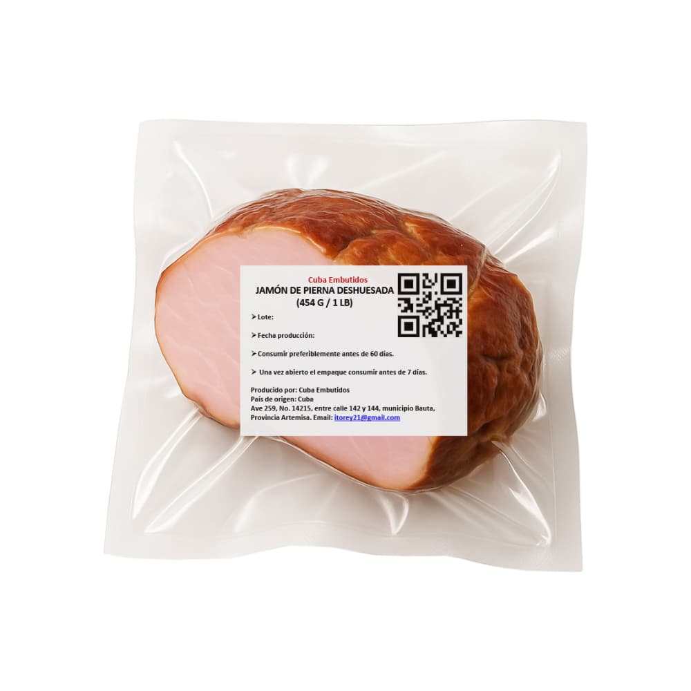 Jamón de pierna deshuesada Cuba Embutidos (454 g / 1 lb) - 4