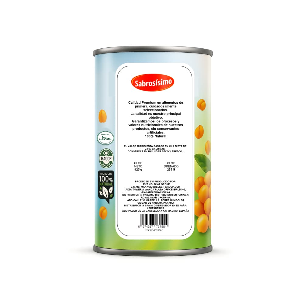 Garbanzos en salmuera Sabrosísimo (425 g / 15 oz) - 3
