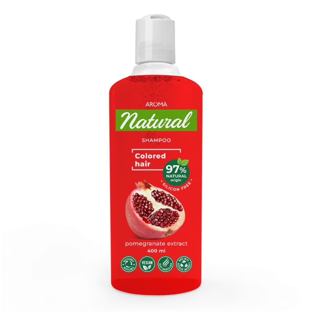 Champú para cabello teñido con extracto de granada Aroma Natural (400 ml) - 5