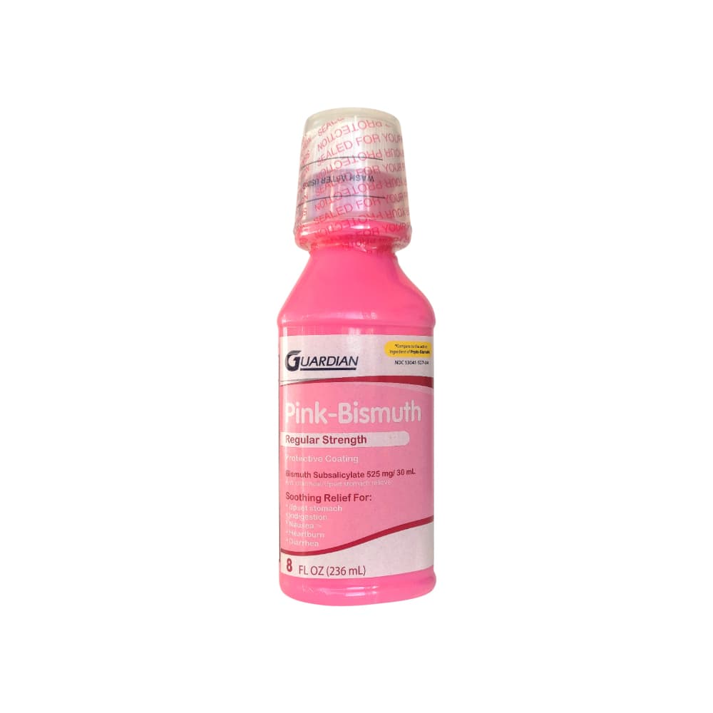 Bismuto rosa líquido 525 mg/30 ml fuerza regular Guardian (236 ml / 8 fl oz)
