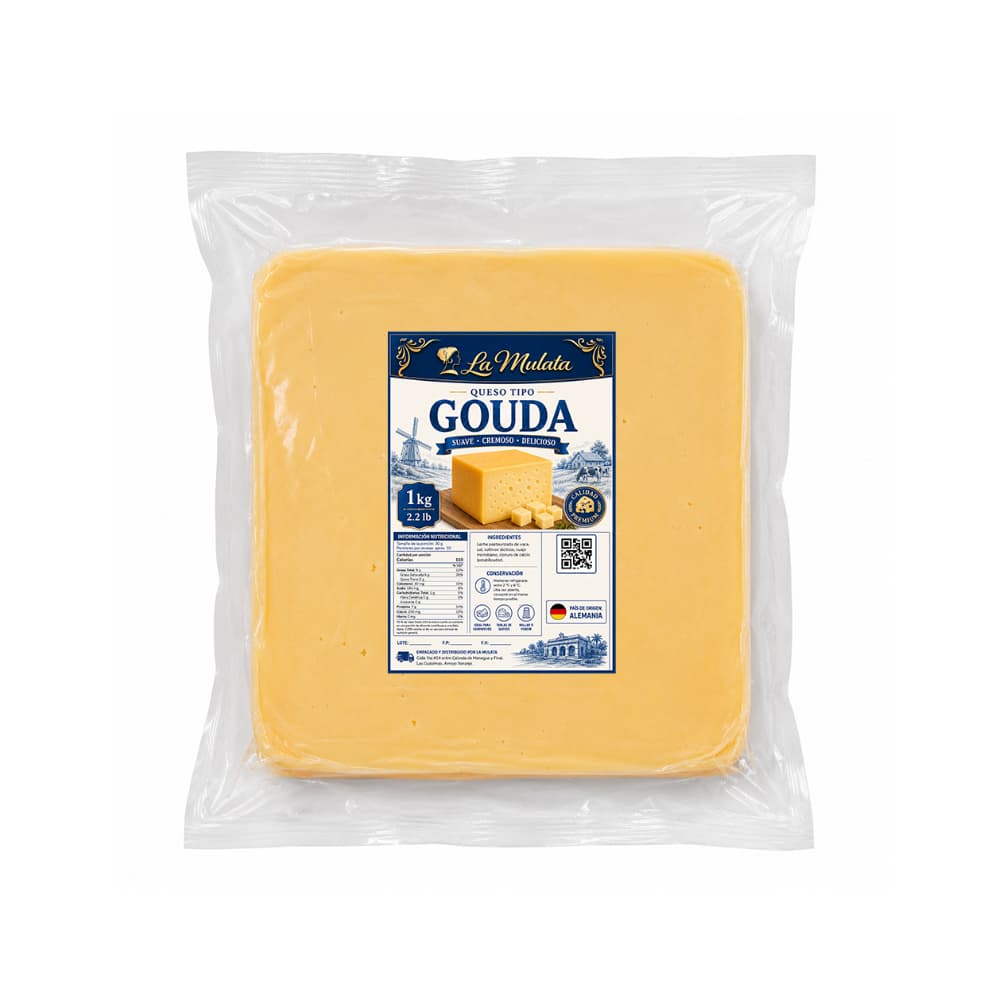 Queso tipo gouda La Mulata (1 kg / 2.2 lb)