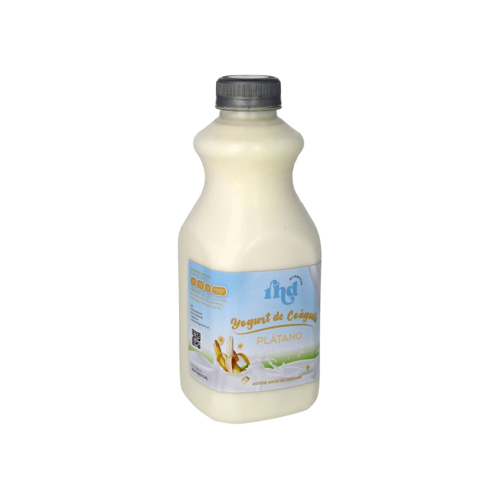 Yogurt probiótico de coágulo sabor plátano RHD (1 L) - 2