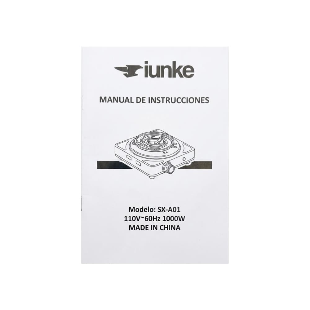 Cocina eléctrica 1 quemador en espiral color blanco Iunke 1000 W - 3