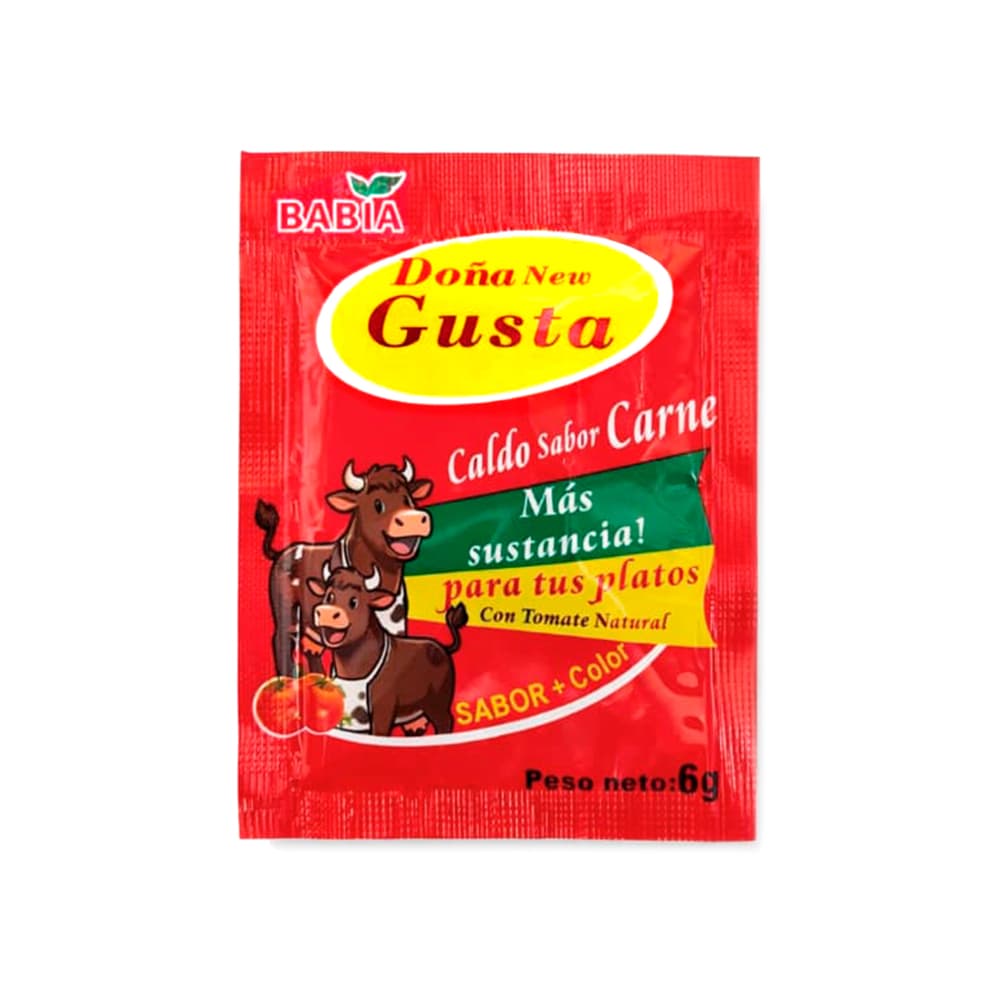 Caldo sabor carne con color Babia (6 g)