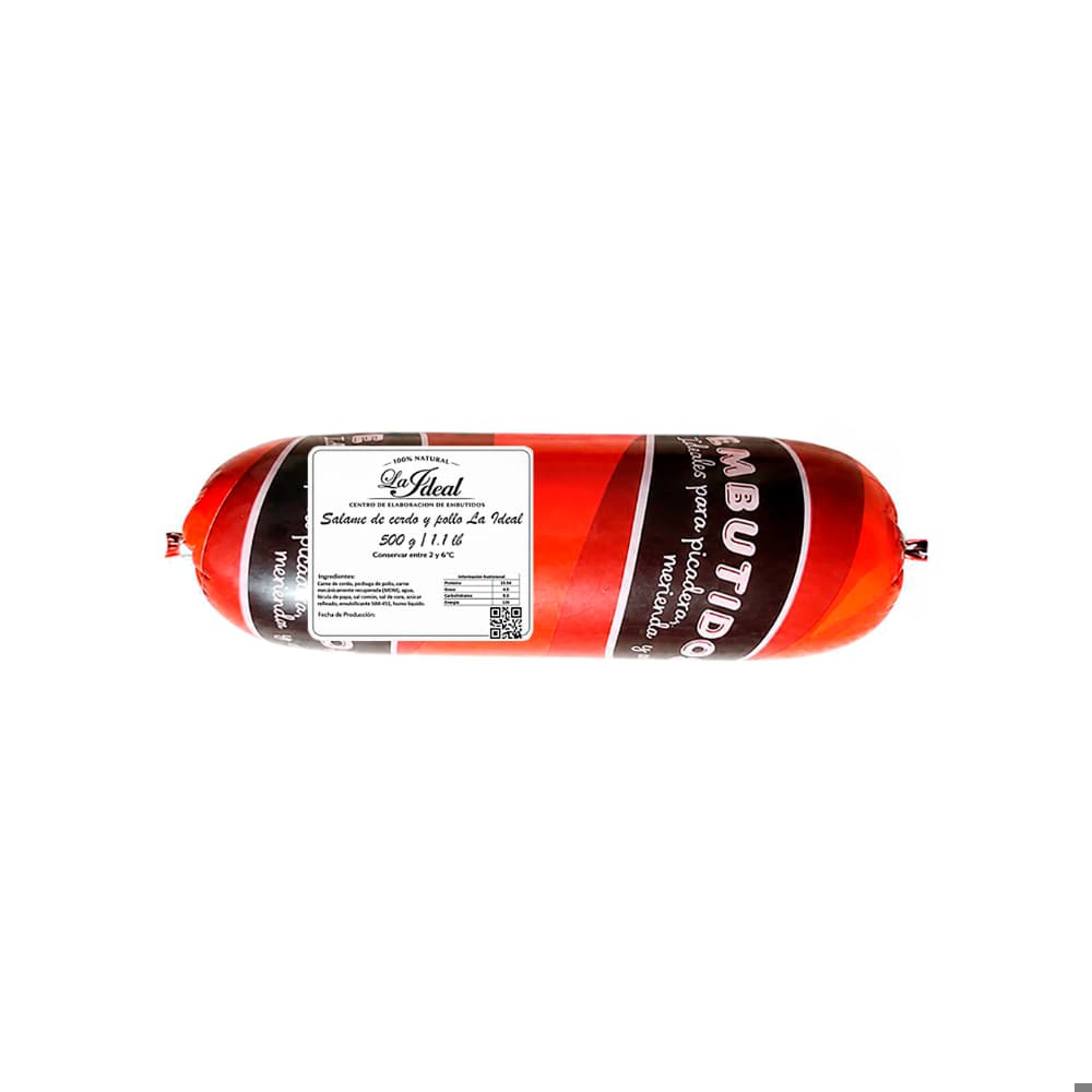 Salame de cerdo y pollo La Ideal (500 g / 1.1 lb) - 2