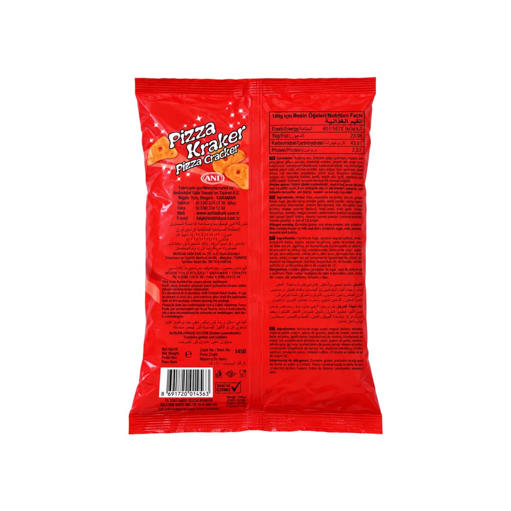Galletas saladas tipo cracker sabor pizza ANI (120 g / 4.23 oz) - 2