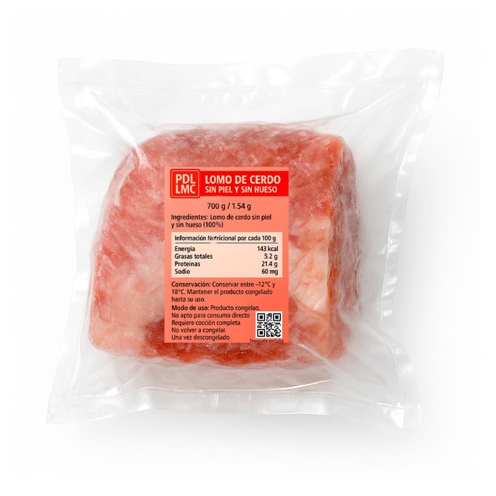 Lomo de cerdo sin piel y sin hueso PDL LMC (700 g / 1.54 lb) - 2