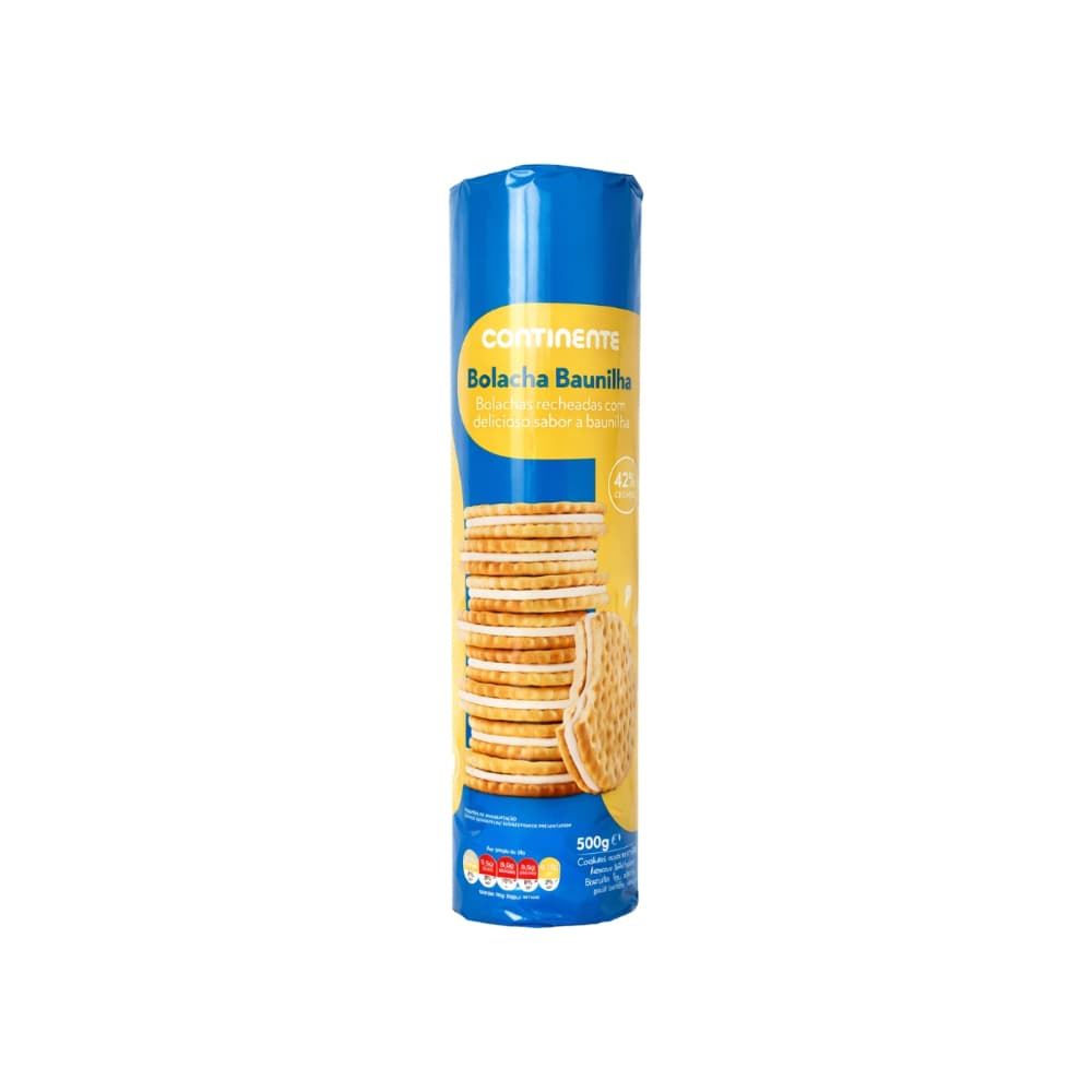 Galletas con relleno de vainilla Continente (500 g / 17.6 oz)