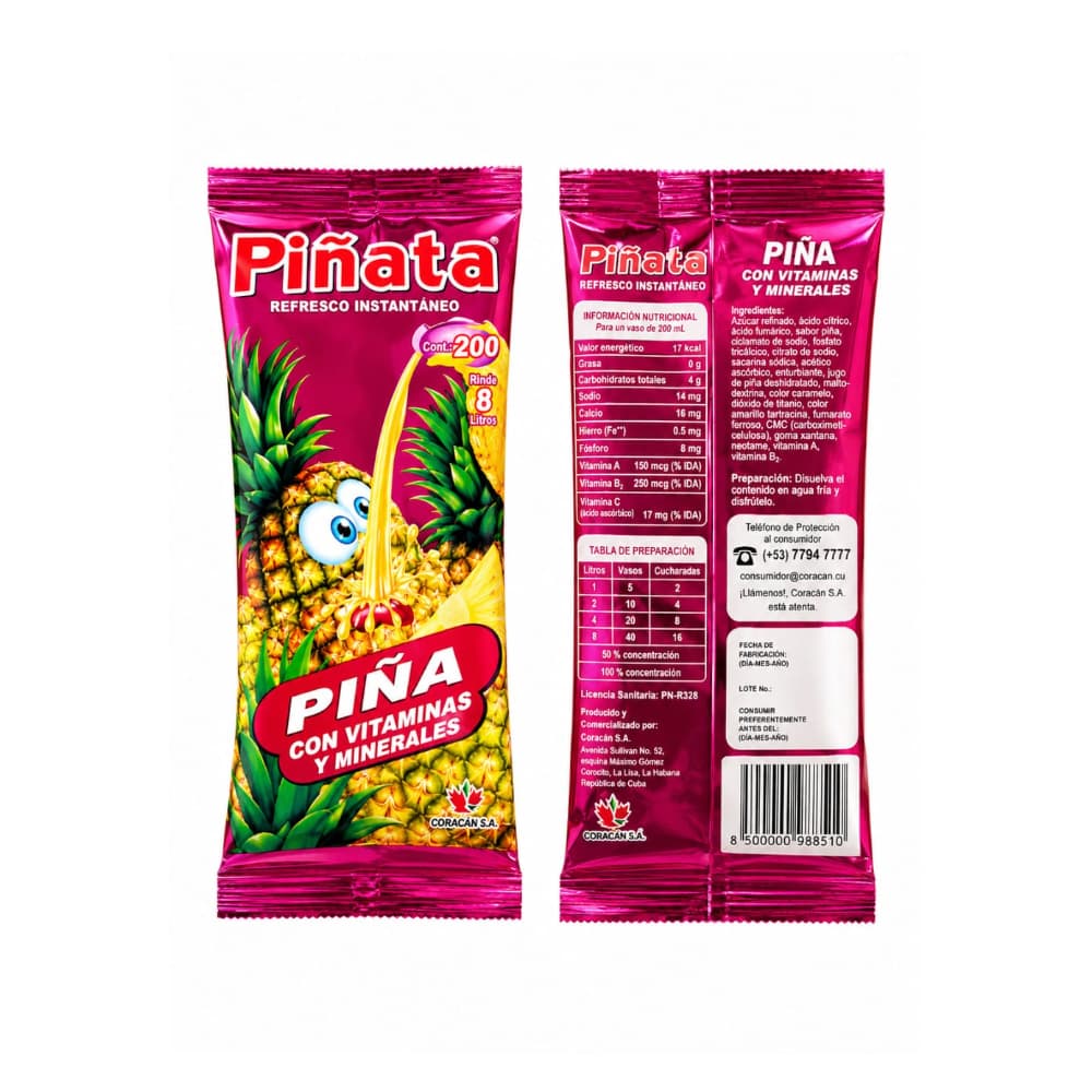 Refresco instantáneo sabor piña Piñata (200 g / 7.05 oz) - 5