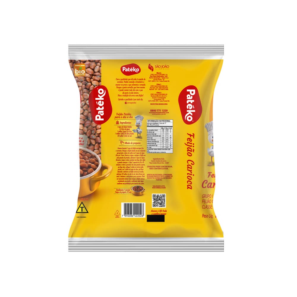 Frijoles pintos Patéko (1 kg / 2.2 lb) - 3