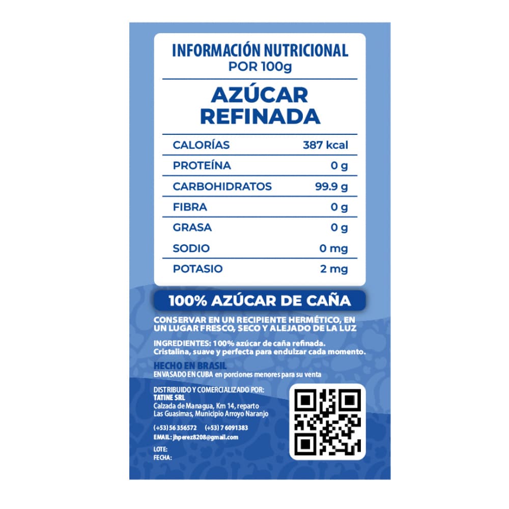 Azúcar blanca refinada Campo Vivo (500 g / 1.1 lb) - 2
