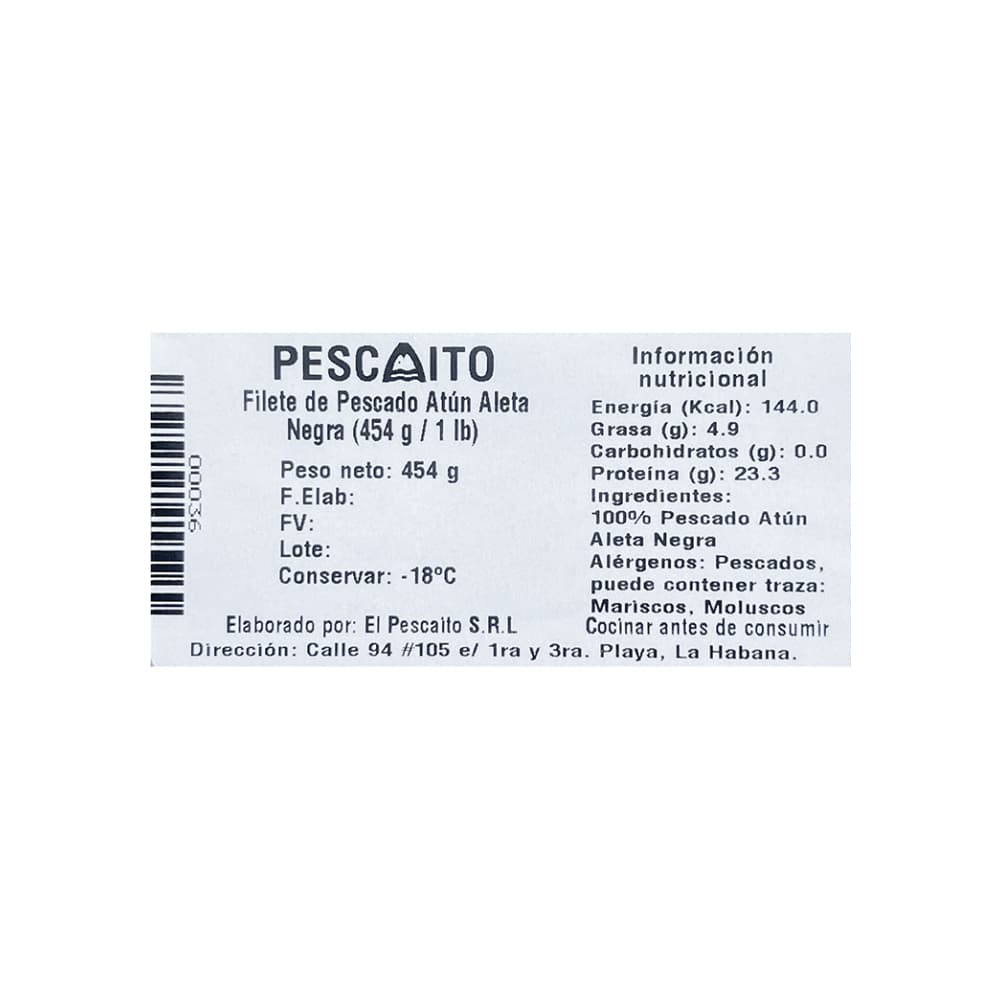 Filete de pescado atún aleta negra Pescaito (454 g / 1 lb) - 4