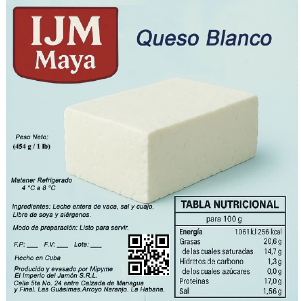 Queso blanco IJM Maya (454 g / 1 lb) - 2