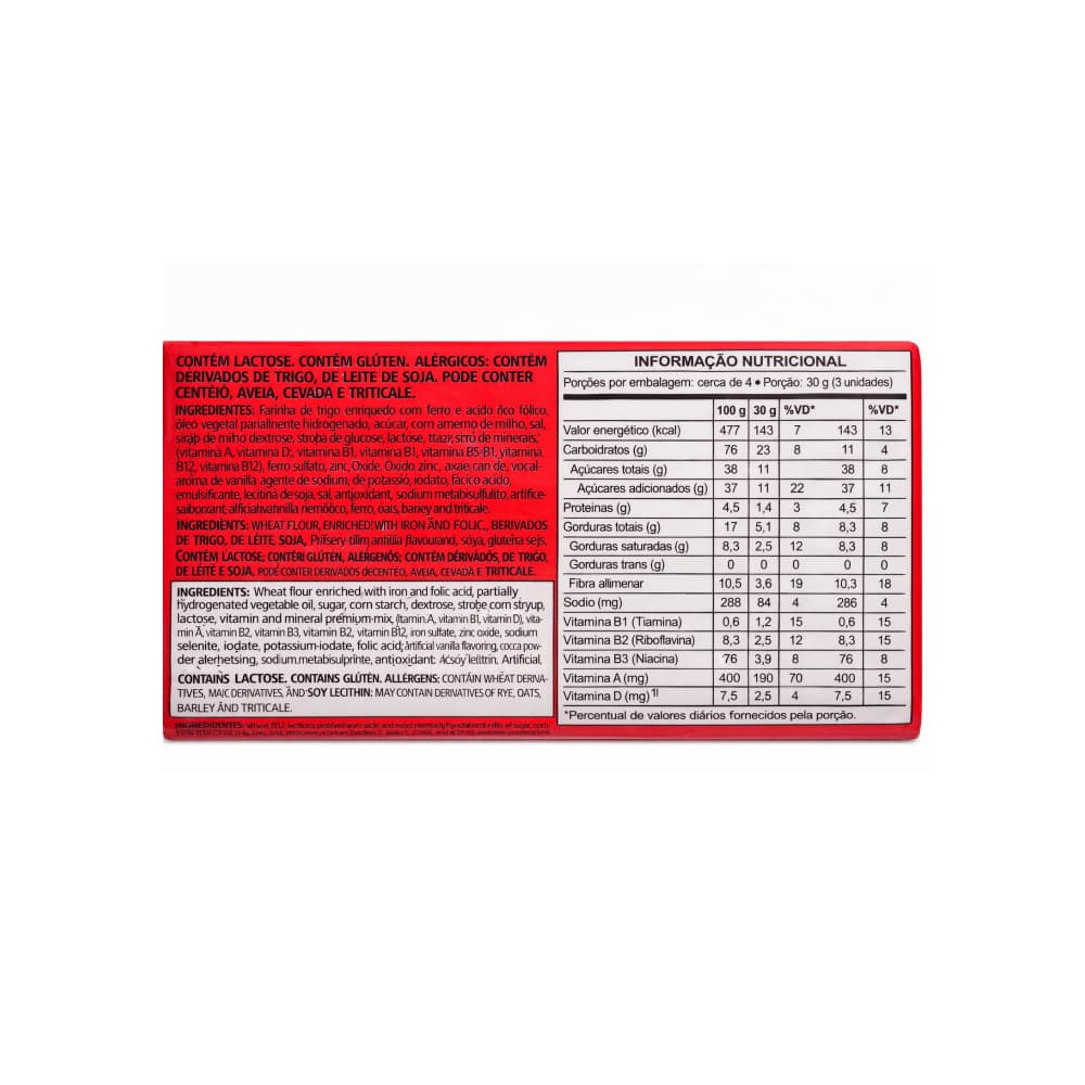 Galletas de vainilla con relleno sabor a fresa Pica Pau Todeschini (115 g / 4 oz) - 3