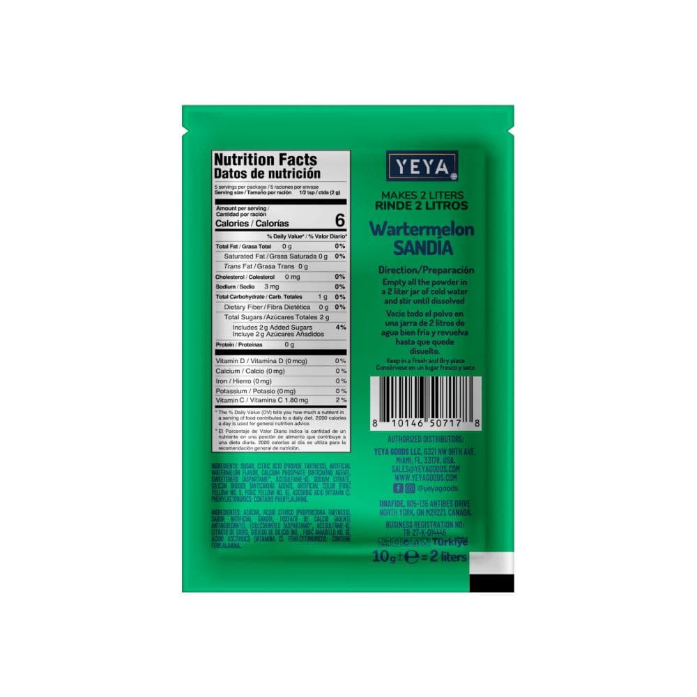 Refresco instantáneo sabor melón YEYA (10 g / 0.35 oz) - 2