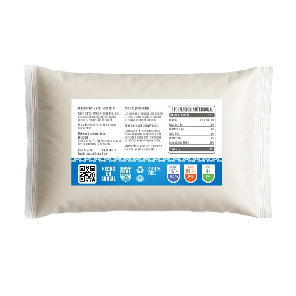 Azúcar blanca refinada Cosecha Real (1 kg / 2.2 lb) - 3