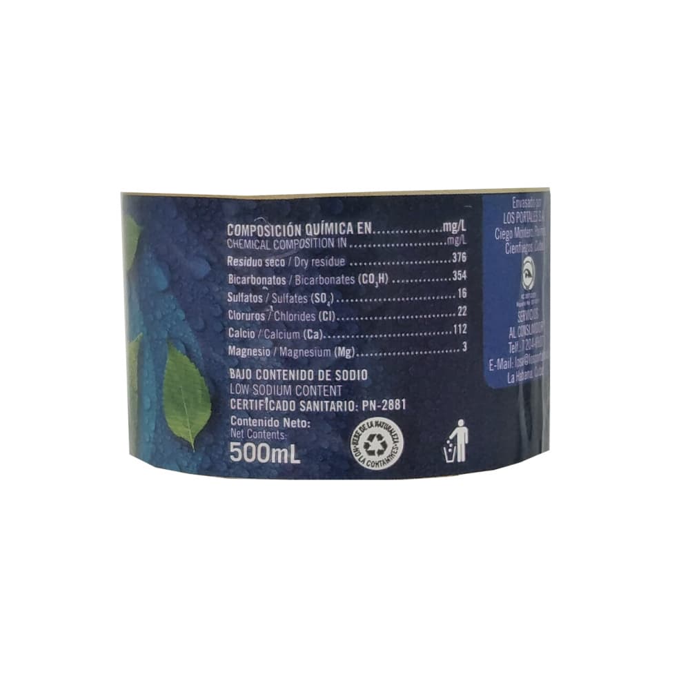 Agua mineral natural Ciego Montero (500 ml) - 7