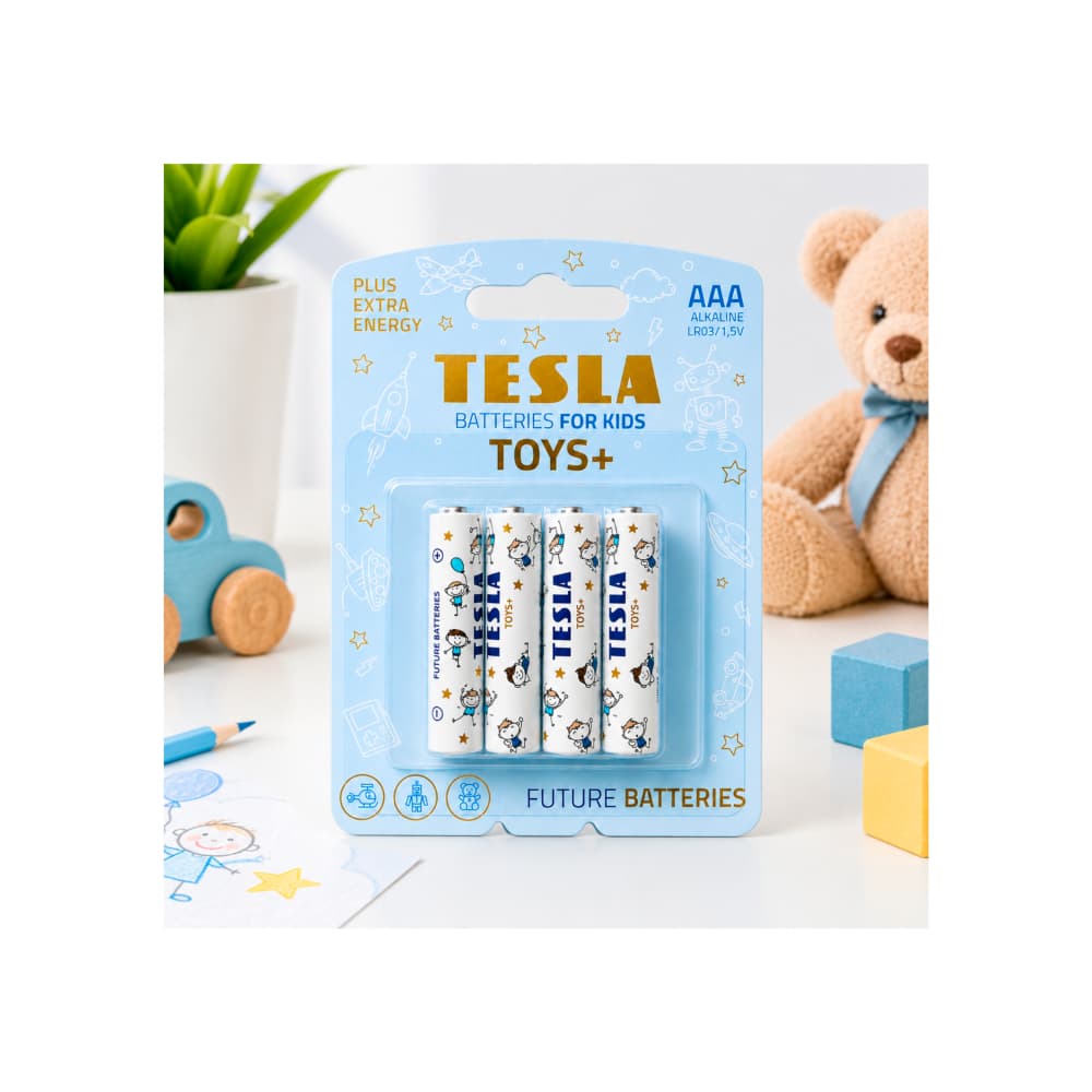Baterías alcalinas AAA Tesla TOYS+ (4 U) - 4