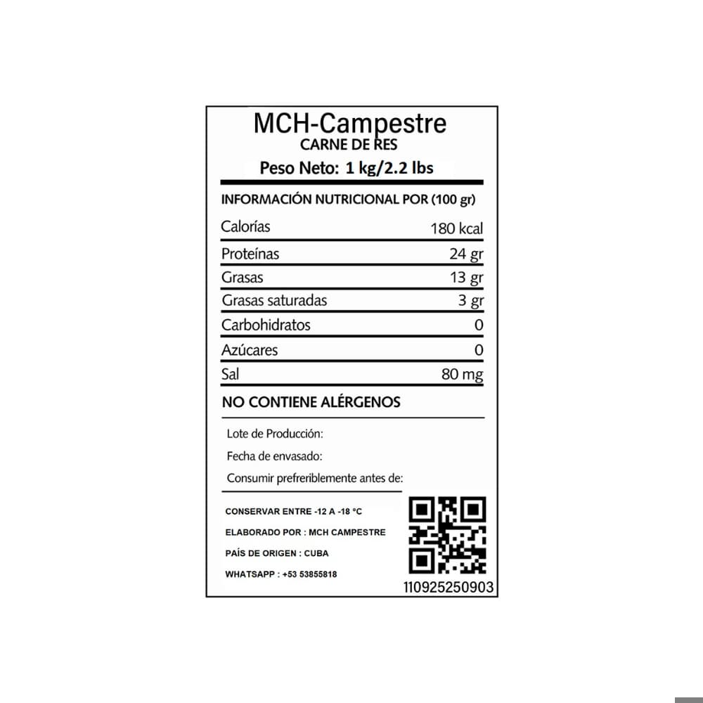 Carne de res MCH-Campestre (1 kg / 2.2 lb) - 3