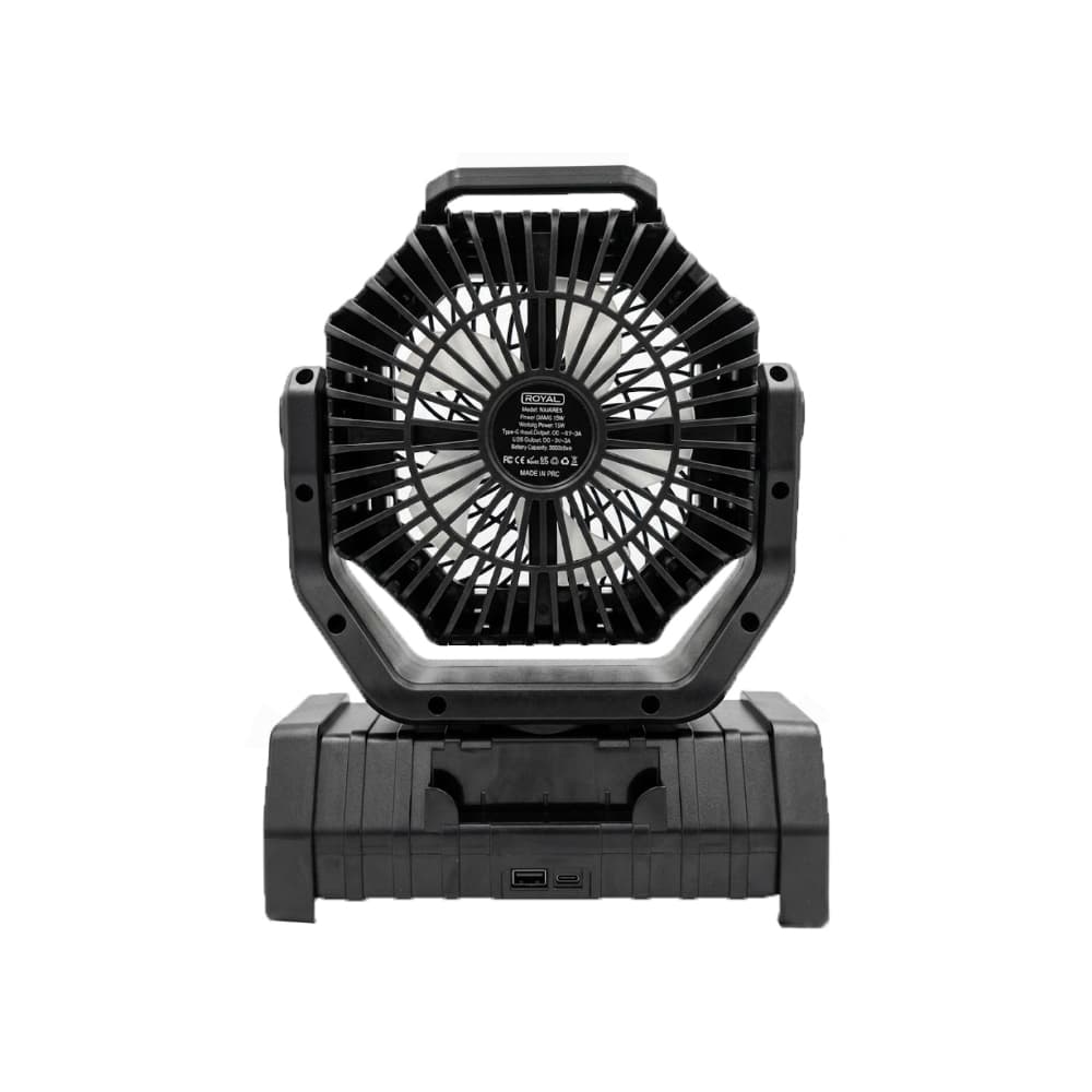 Ventilador recargable portátil con luz led color negro RA65REB Royal - 2