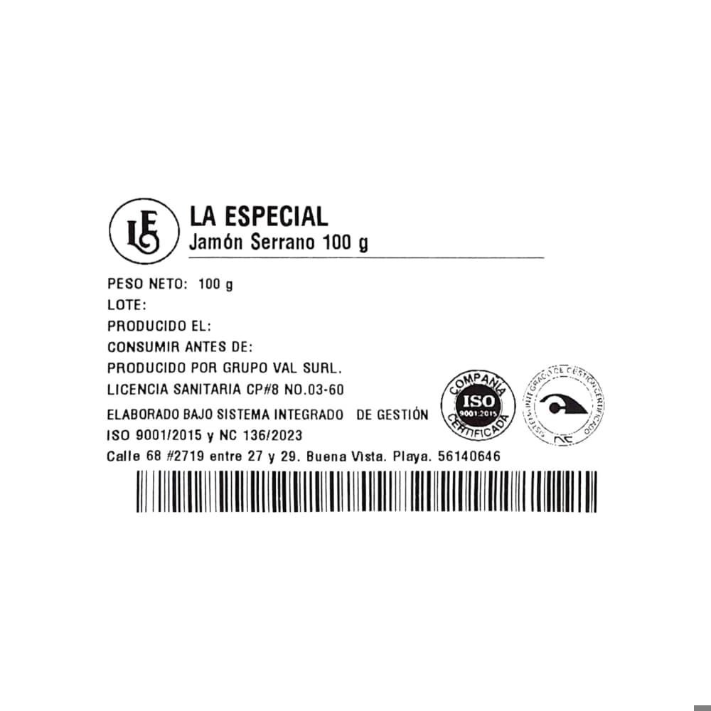 Jamón serrano La Especial (100 g / 3.52 oz) - 2