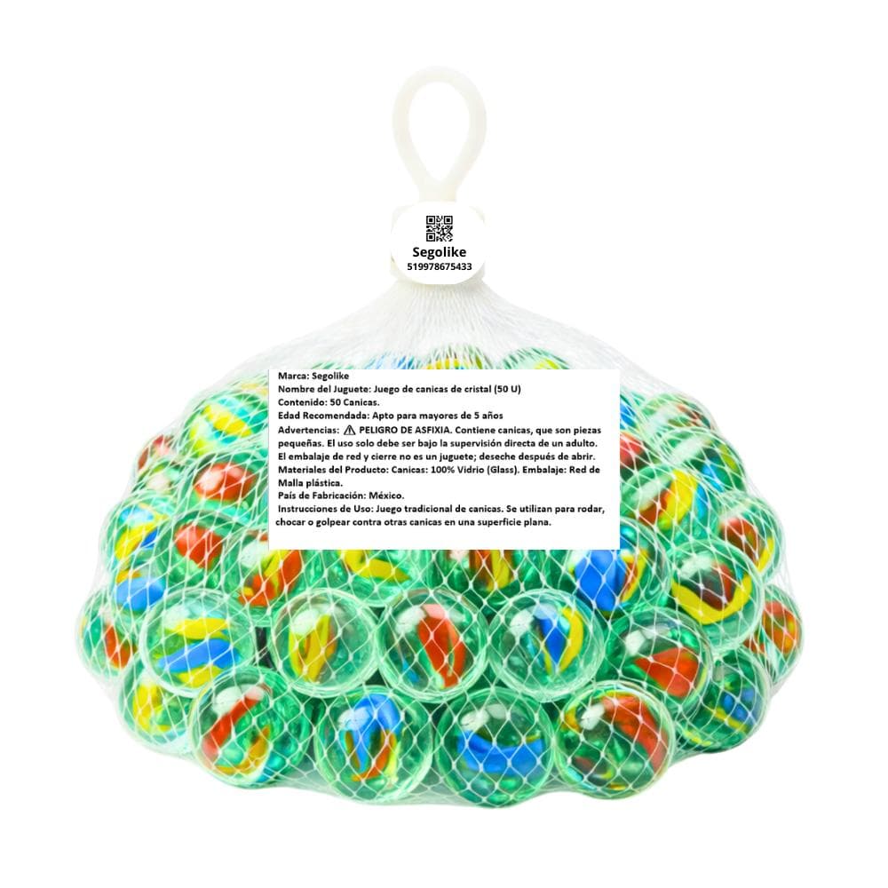 Juego de canicas de cristal Segolike (50 U) - 5