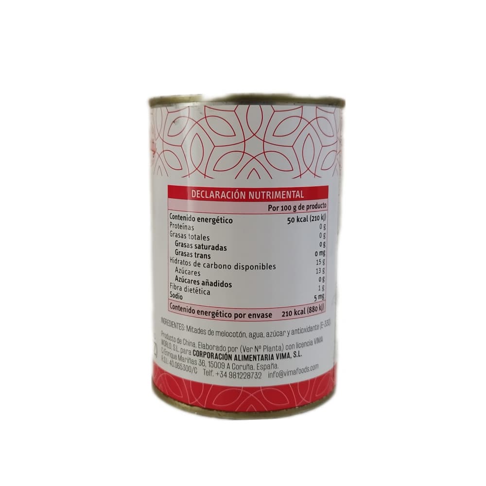 Melocotón en almibar Vima Foods (425 g / 14.99 oz) - 4