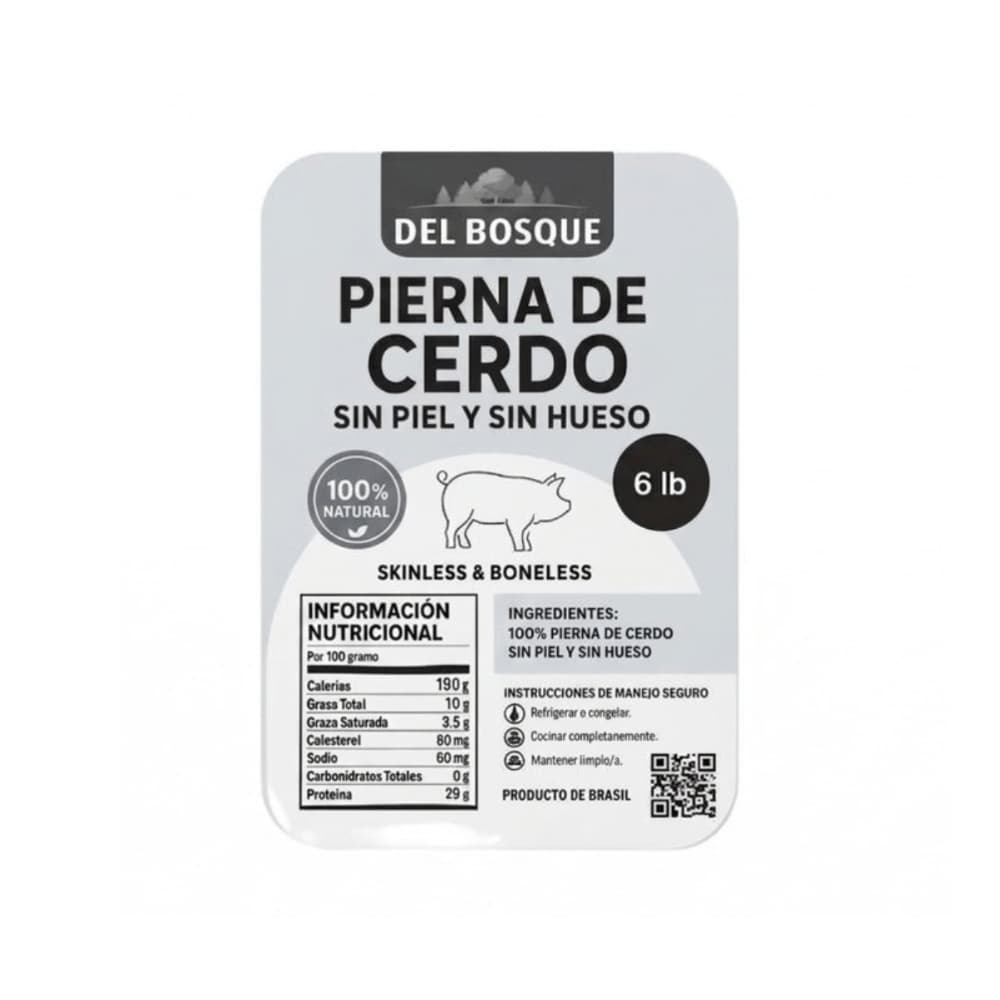 Pierna de cerdo sin piel y sin hueso Del Bosque (2.72 kg / 6 lb) - 5