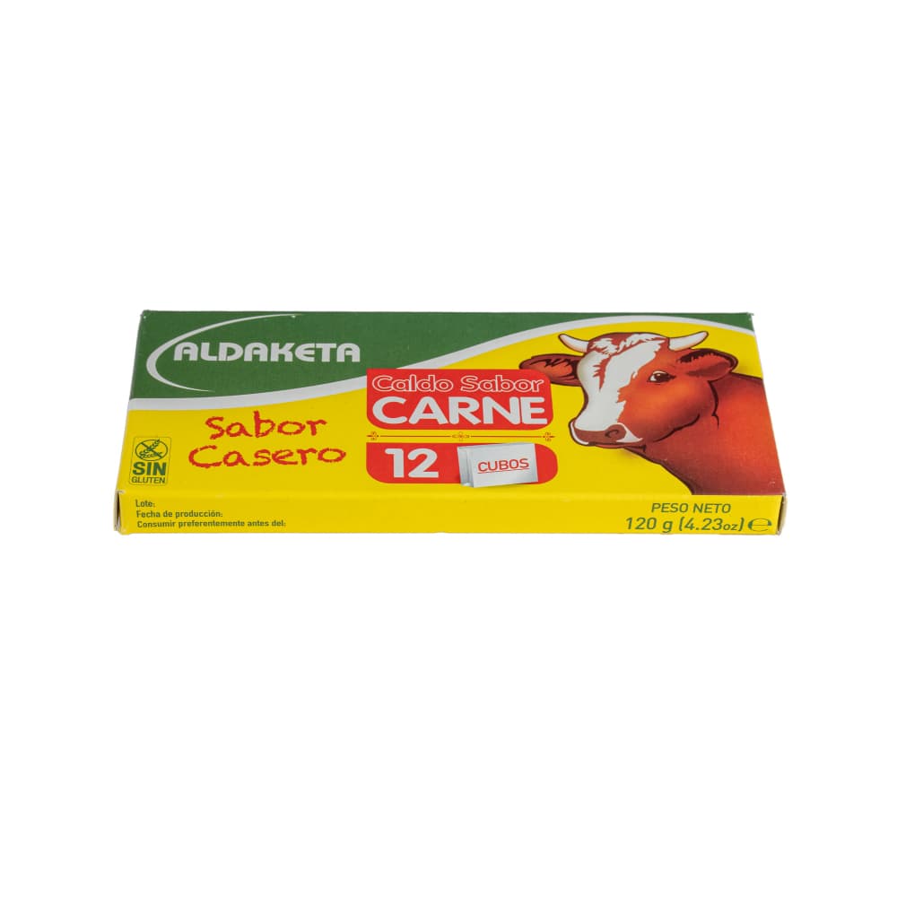 Caja de 12 cubos de caldo sabor carne Aldaketa (120 g / 4.23 oz) - 2