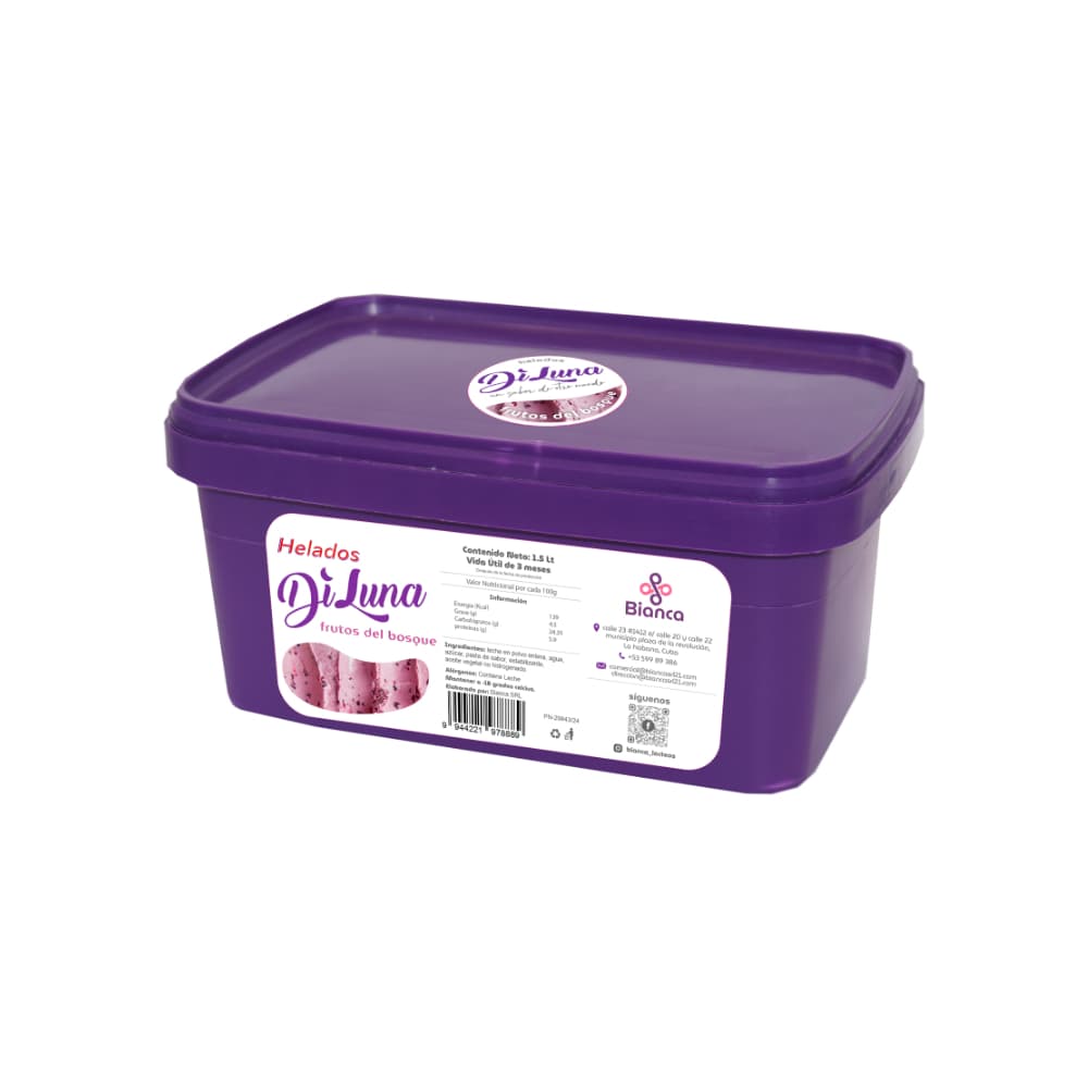 Helado Sabor Frutos del Bosque DiLuna (1.5 L)
