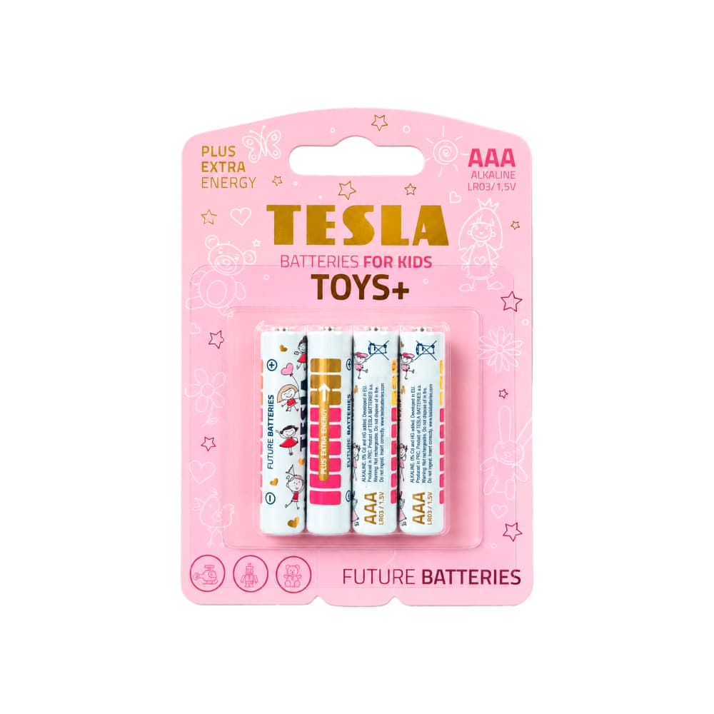 Baterías alcalinas AAA Tesla TOYS+ (4 U)