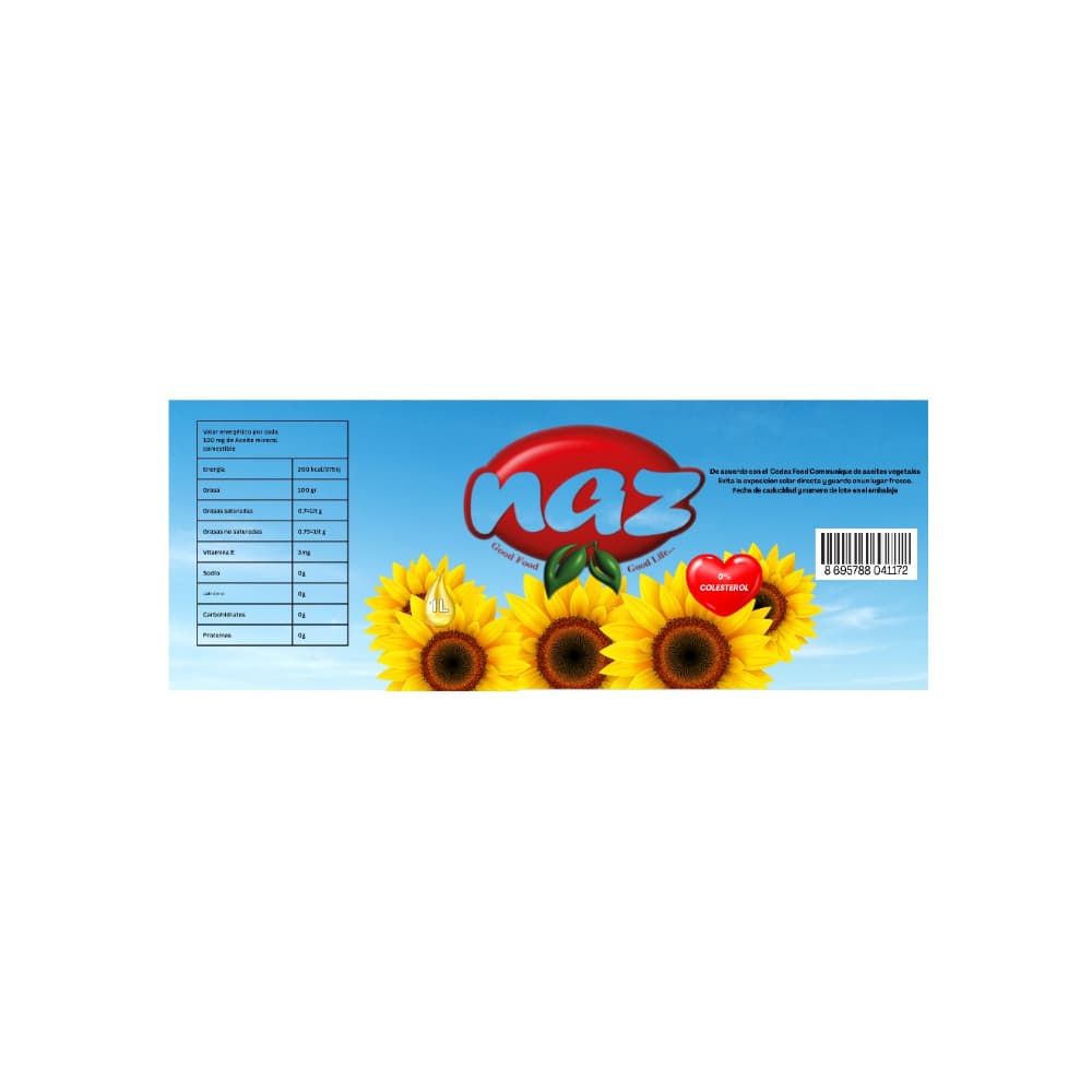 Aceite de girasol Naz (1 L) - 4