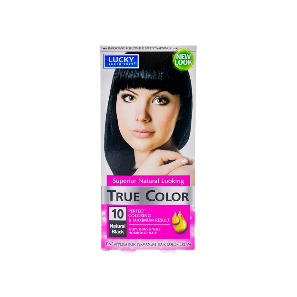 Tinte de cabello para mujer color negro # 10 Lucky Super Soft (40 ml / 1.36 fl. oz)