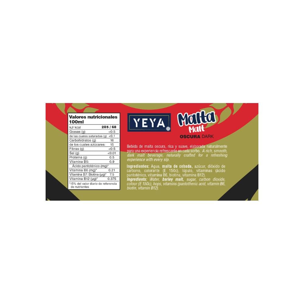 Malta oscura YEYA (6 x 330 ml) - 2