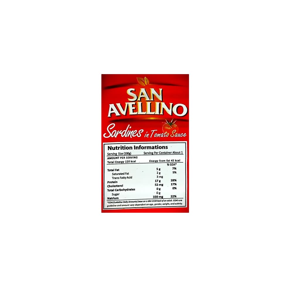 Sardinas en salsa de tomate San Avellino (125 g / 4.40 oz) - 5